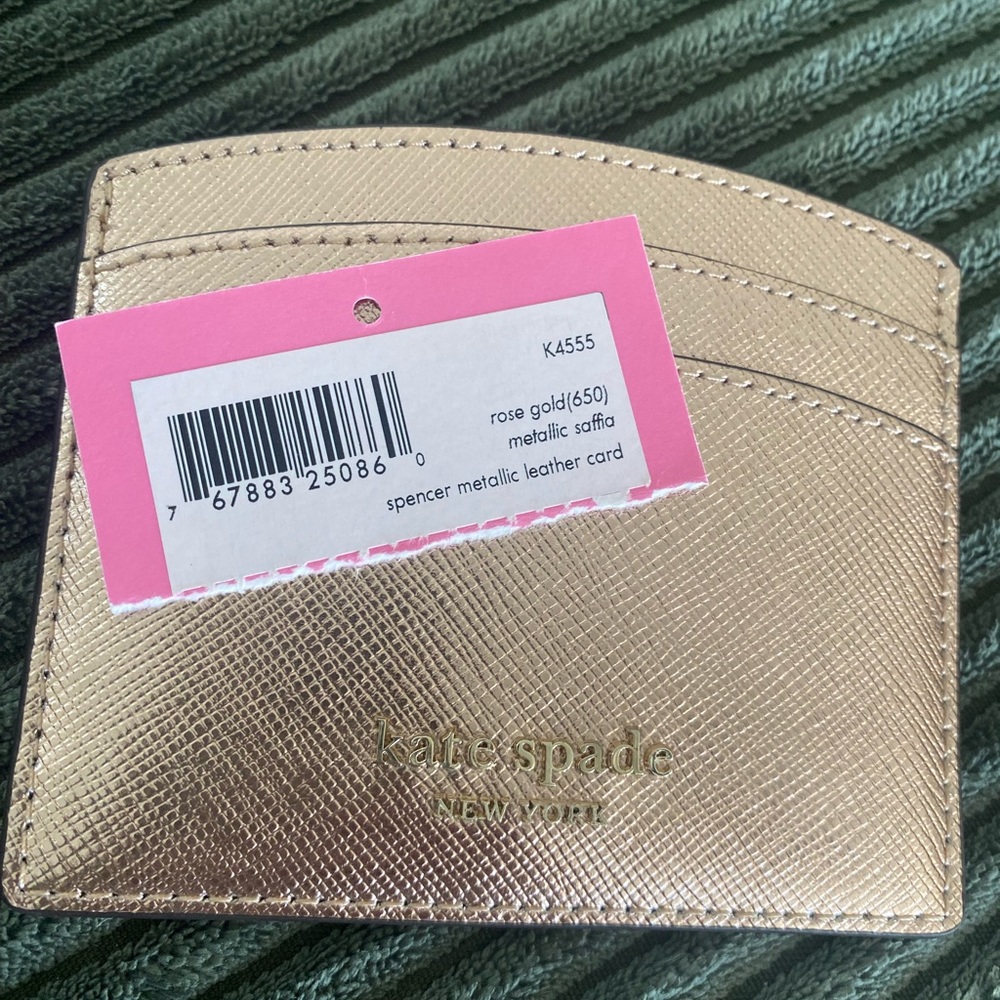 Kate spade rose gold card holder